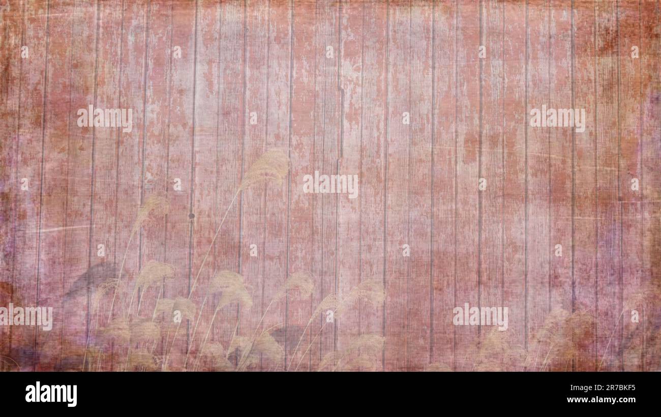 Background for graphic resources template of weathered red barn wood wall Stock Photo