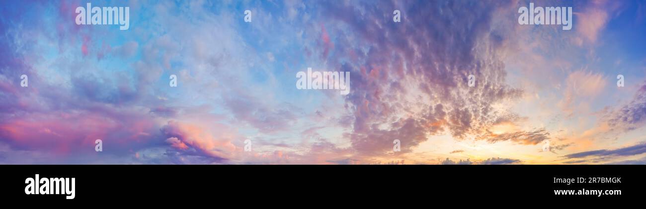 Panorama of dramatic sky background Stock Photo - Alamy