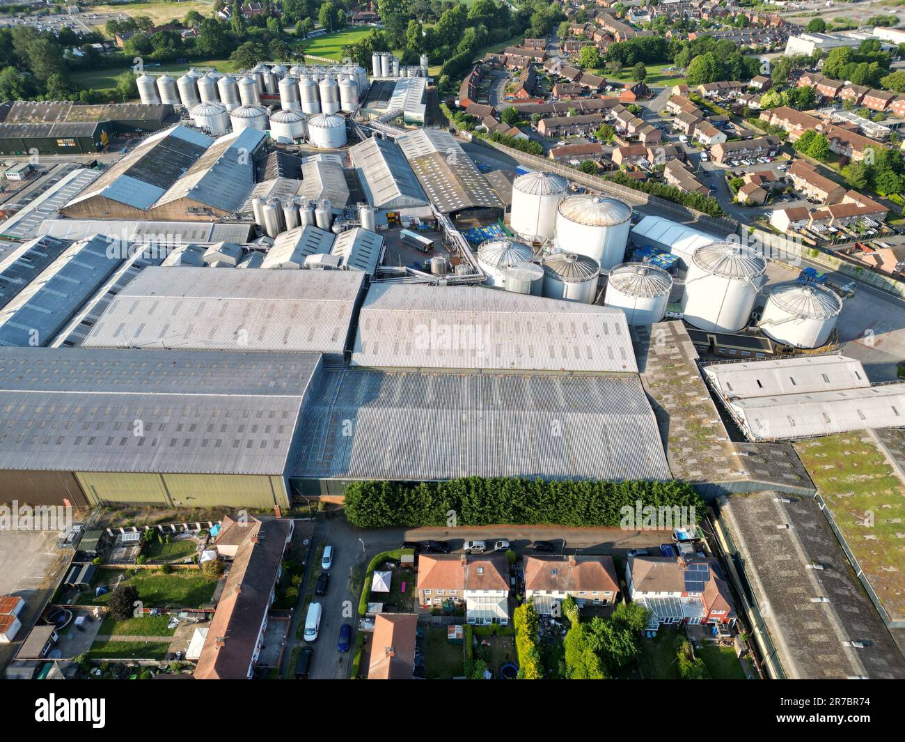 Aerial view of the HP Bulmer ( Bulmers ) cider plant at Hereford