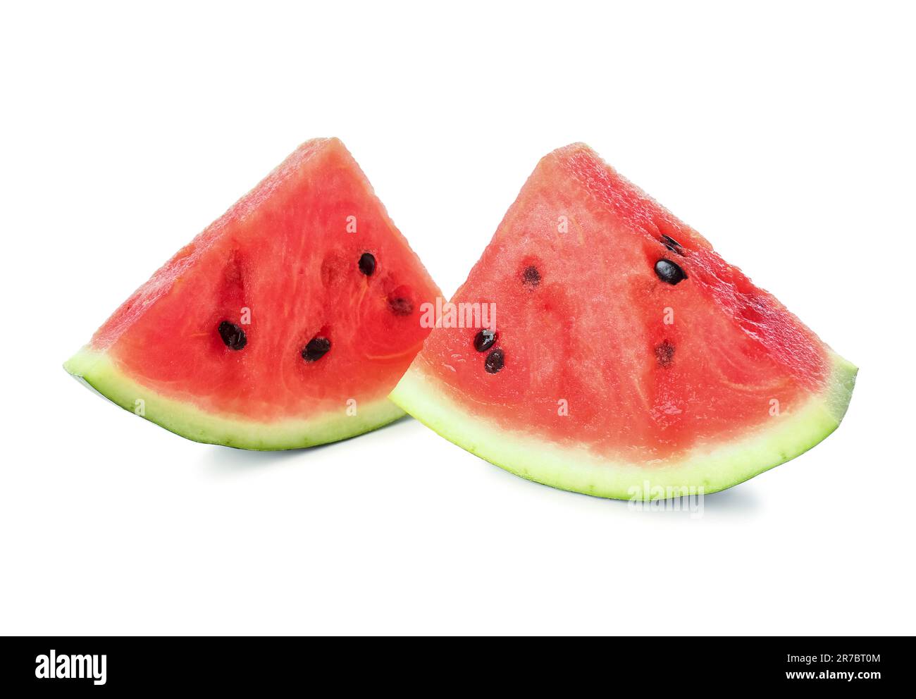 Pieces of fresh watermelon on white background Stock Photo - Alamy