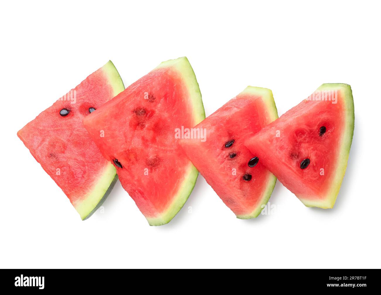 Pieces of fresh watermelon on white background Stock Photo - Alamy