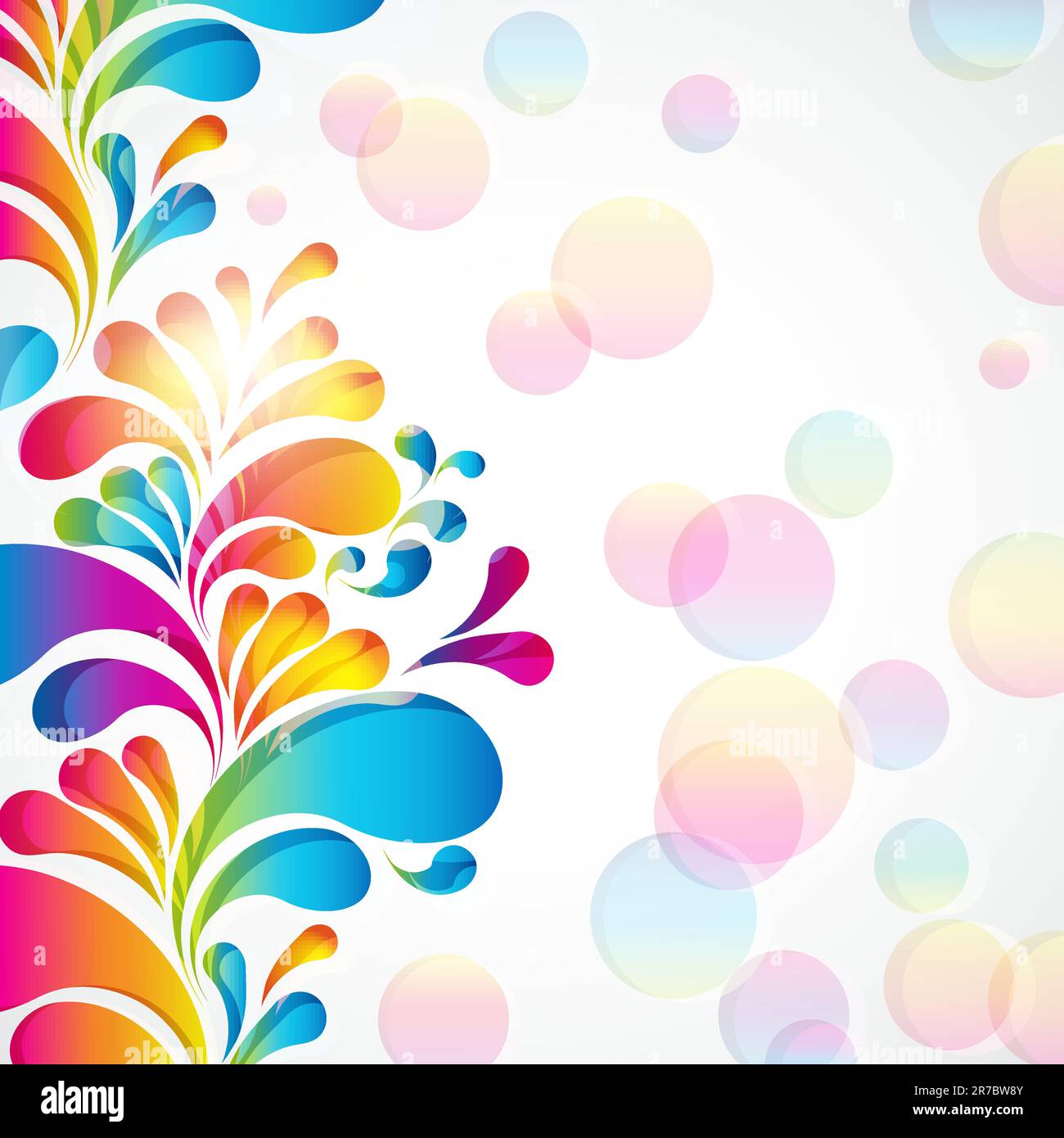 Abstract background with bright teardrop-shaped arches Stock Vector ...