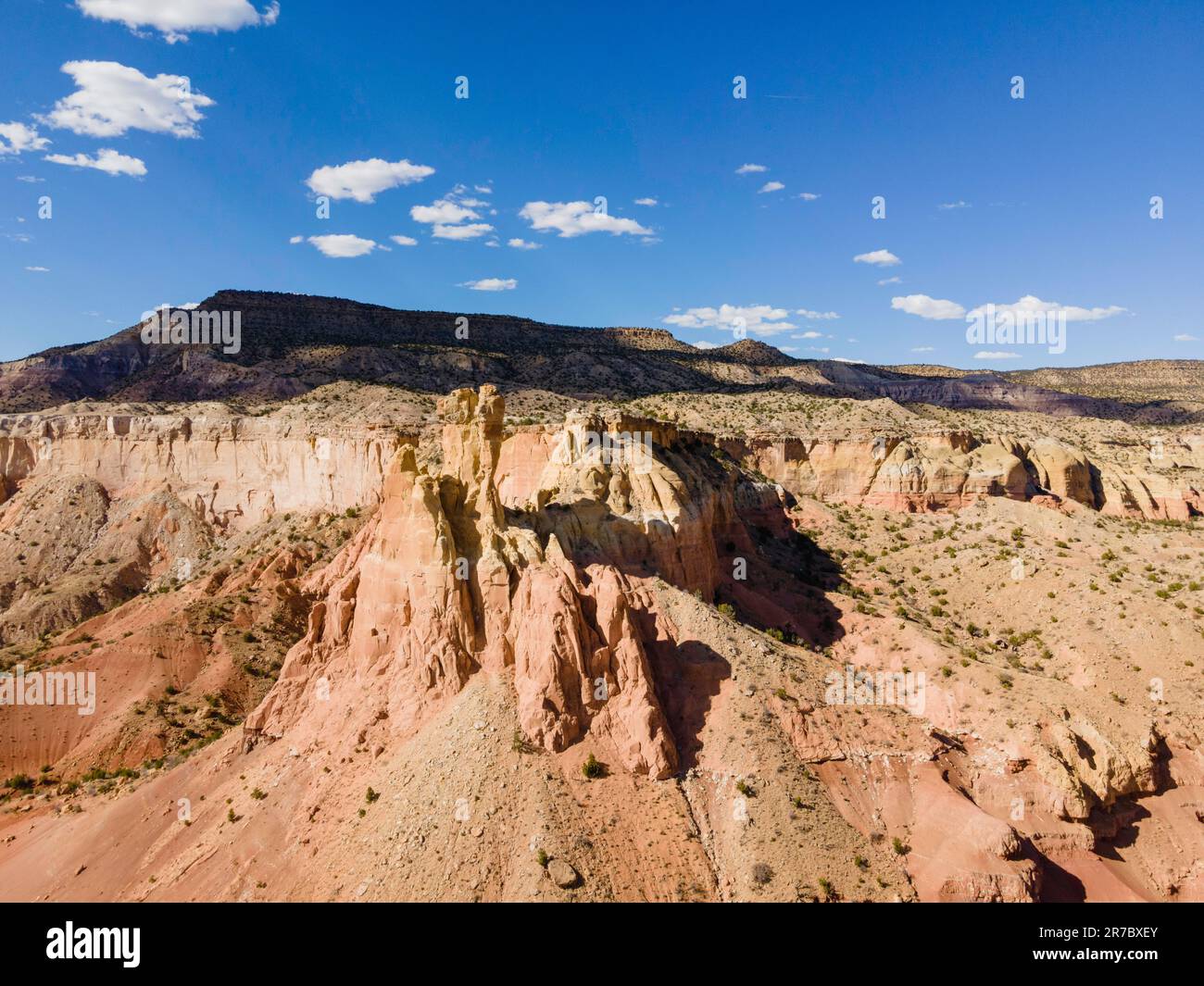 Aerial photograph of Georgia O'Keefe's Ghost Ranch, near Abiquiu, New ...