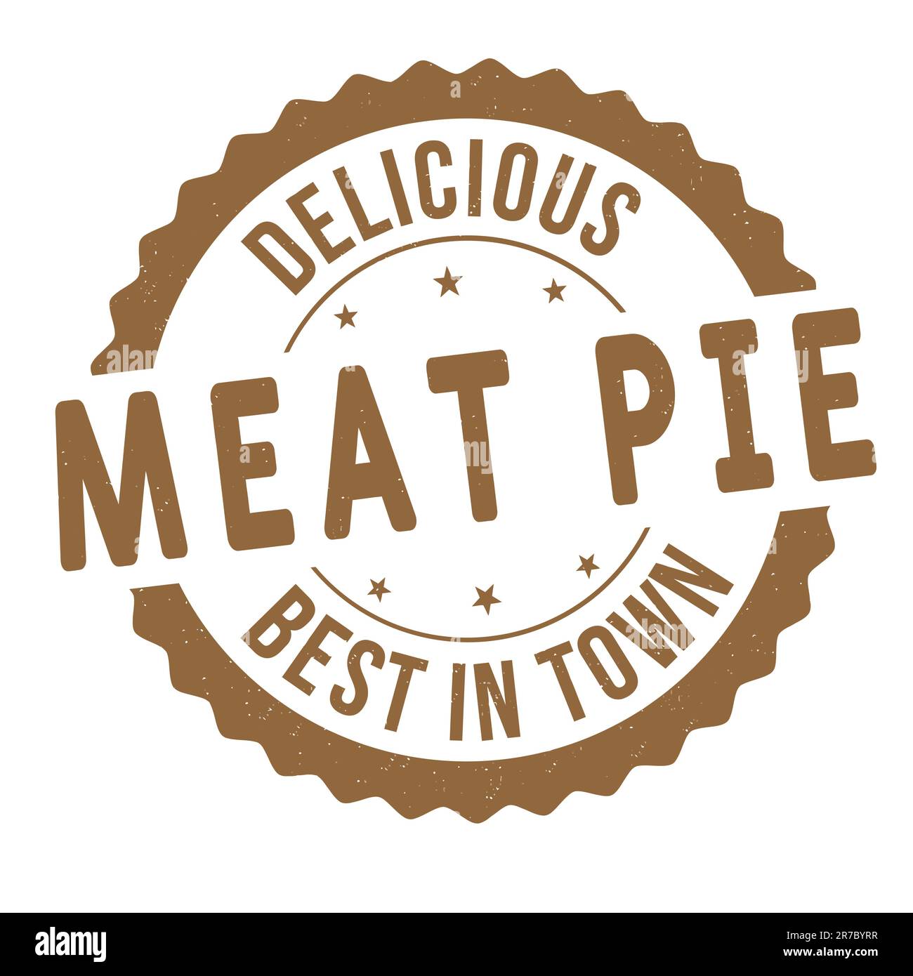 Meat pie grunge rubber stamp on white background, vector illustration ...