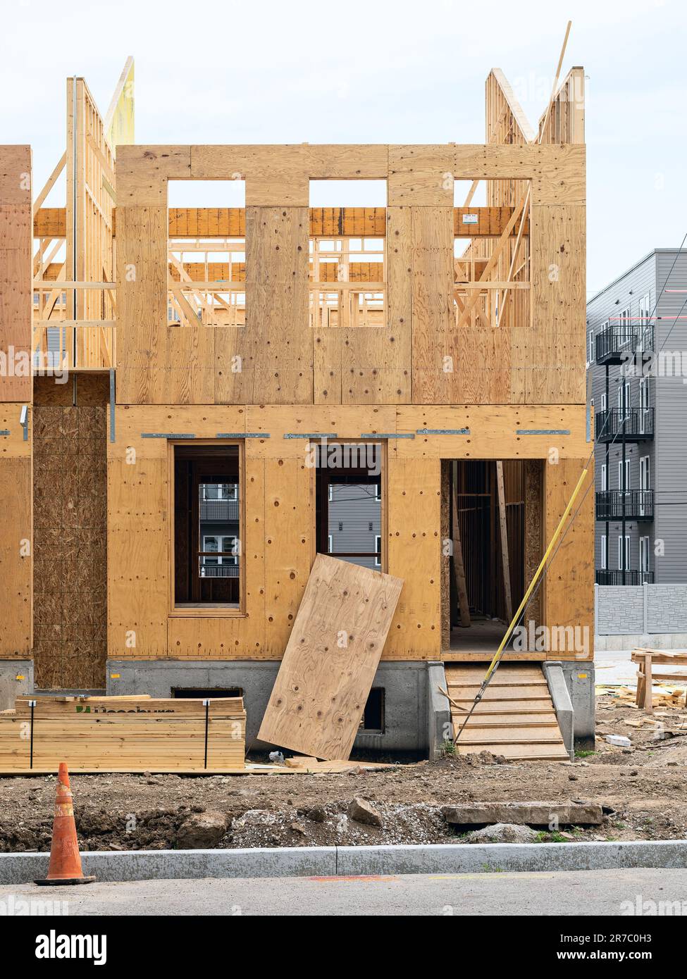 New rowhouses under construction in the Lafayette Square neighborhood Stock Photo