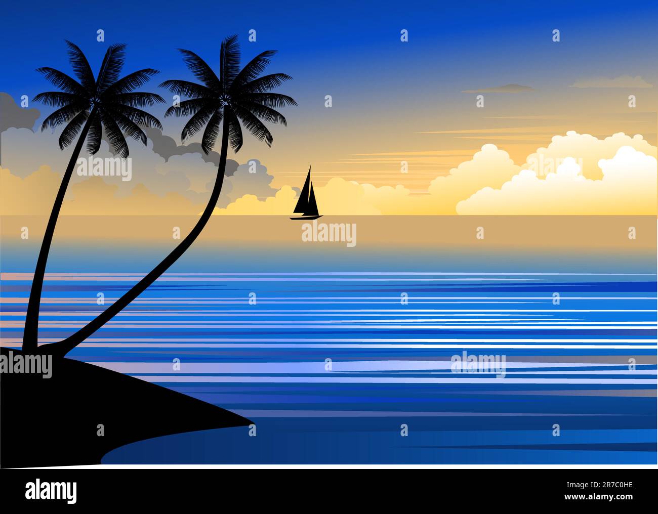 Vector illustration of Beach background Stock Vector Image & Art - Alamy