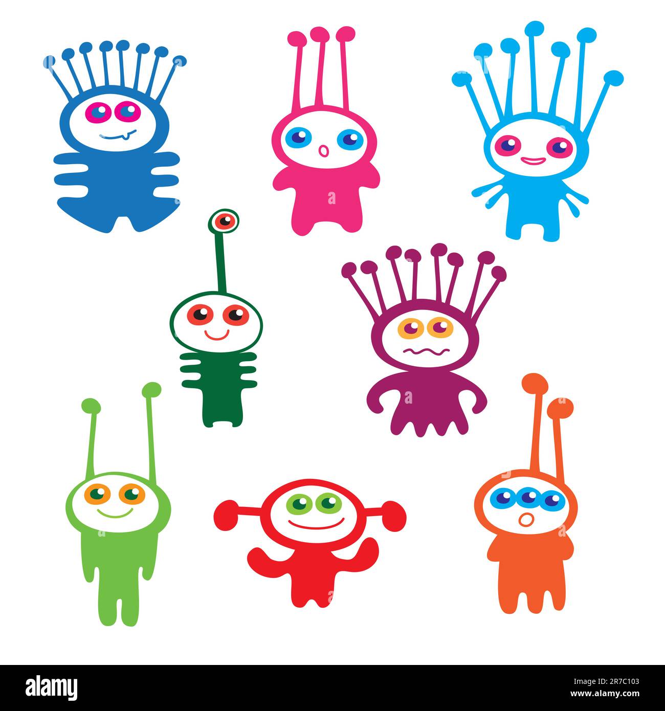 children's collection of funny aliens Stock Vector Image & Art - Alamy