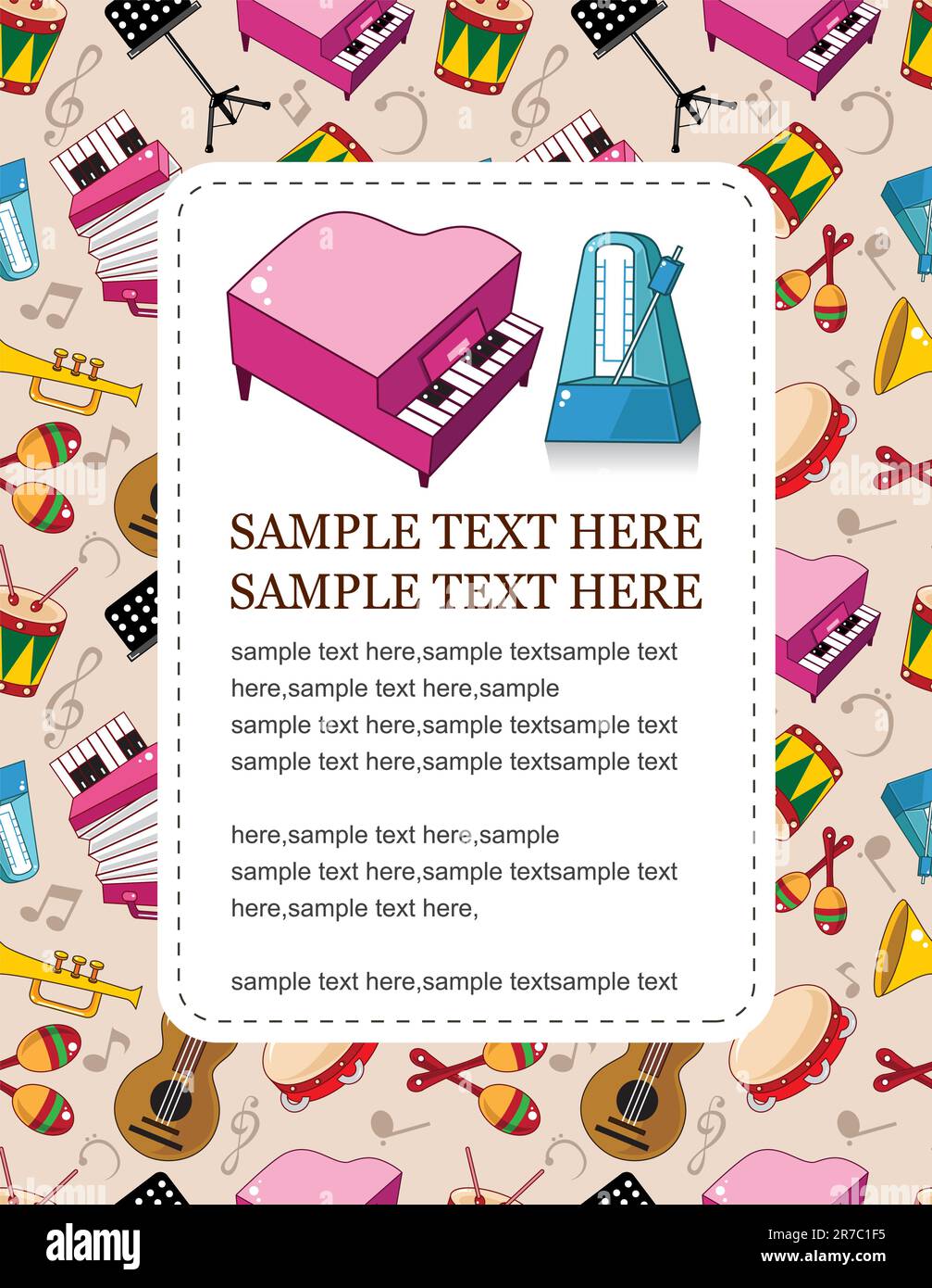 cartoon music card Stock Vector Image & Art - Alamy