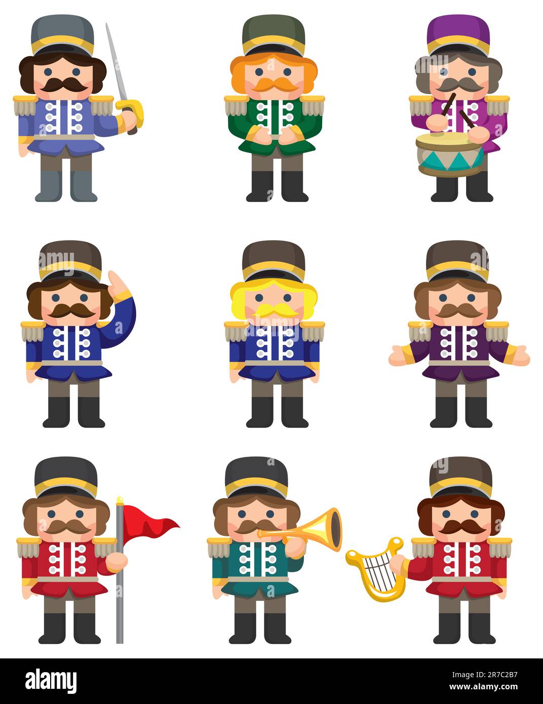 cartoon Toy soldiers icon Stock Vector
