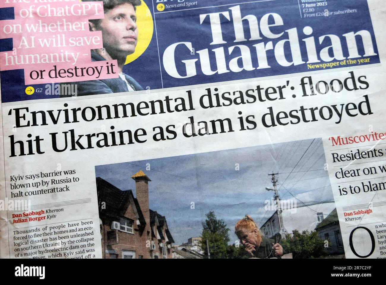 Environmental Disaster Floods Hit Ukraine As Dam Is Destroyed