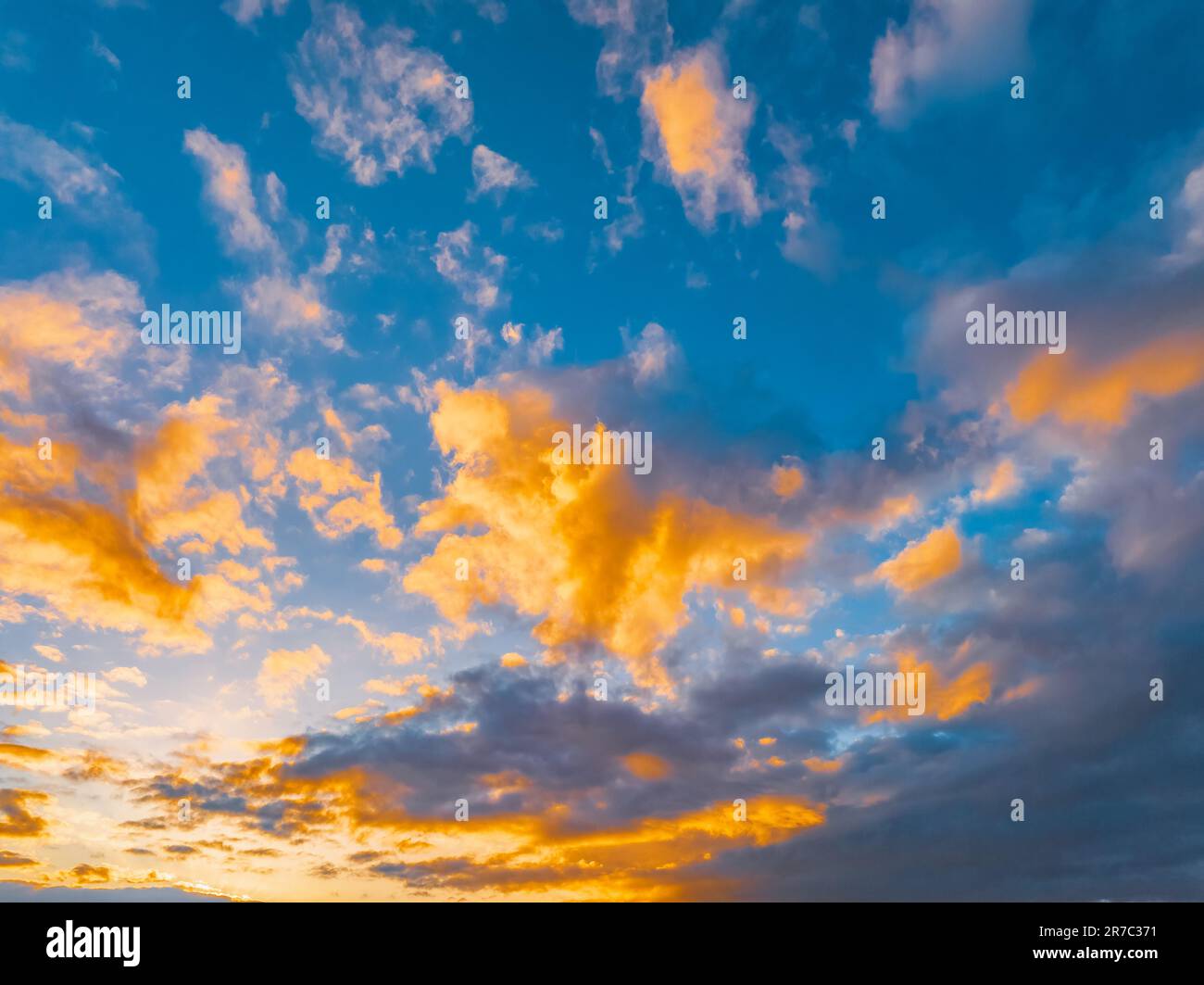 Sunrise sky with clouds at Koolewong, Central Coast, NSW, Australia. Stock Photo