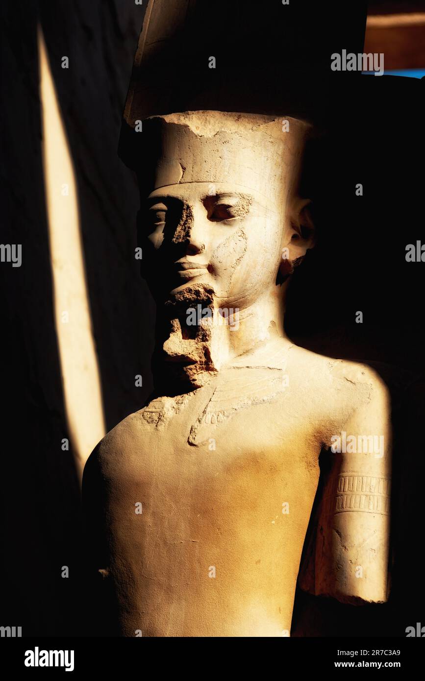 Portrait Statue of Ancient Egyptian Pharaoh Tutankhamen, Karnak Temple