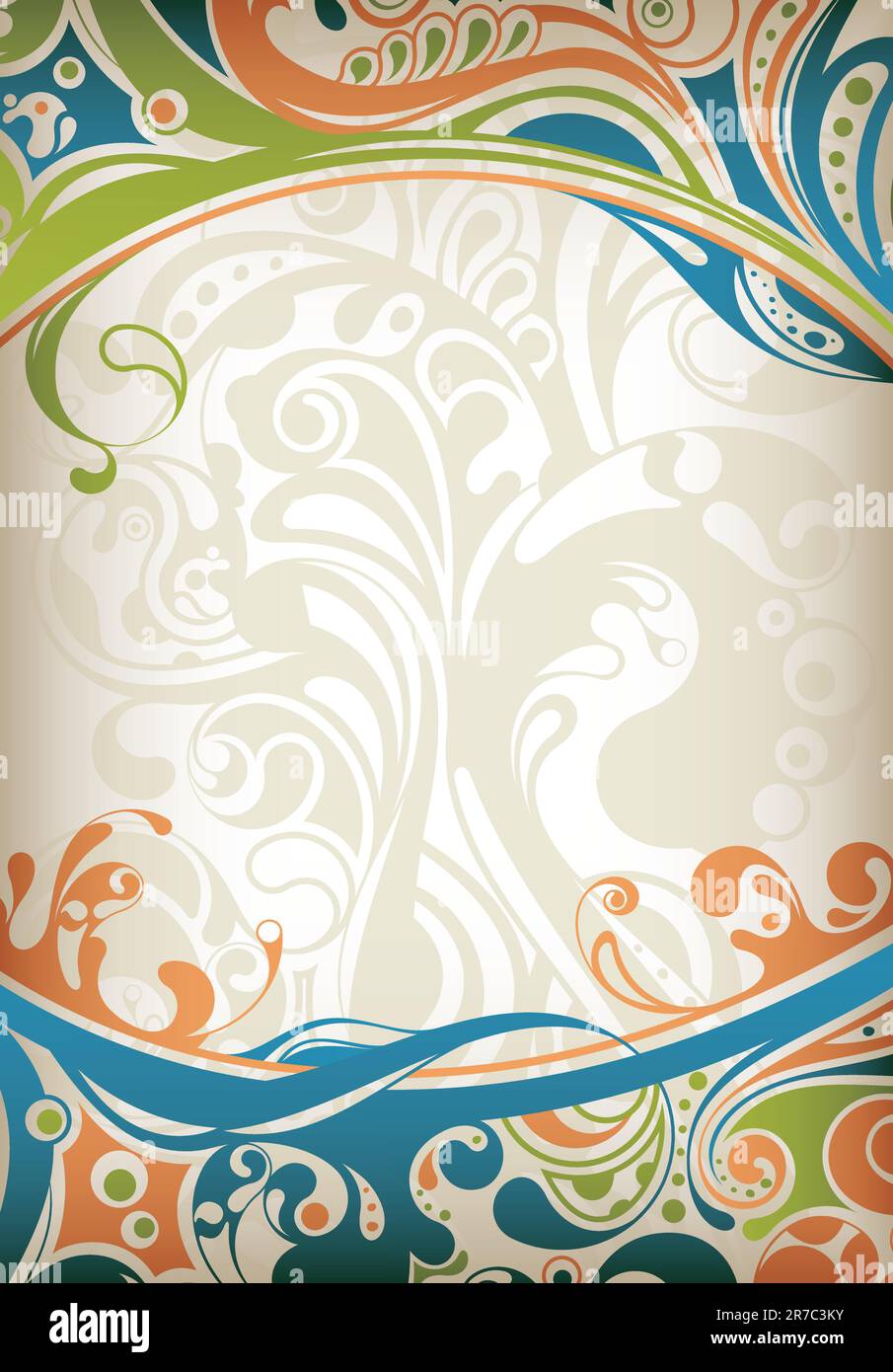 Illustration of abstract flowing scroll background Stock Vector Image ...