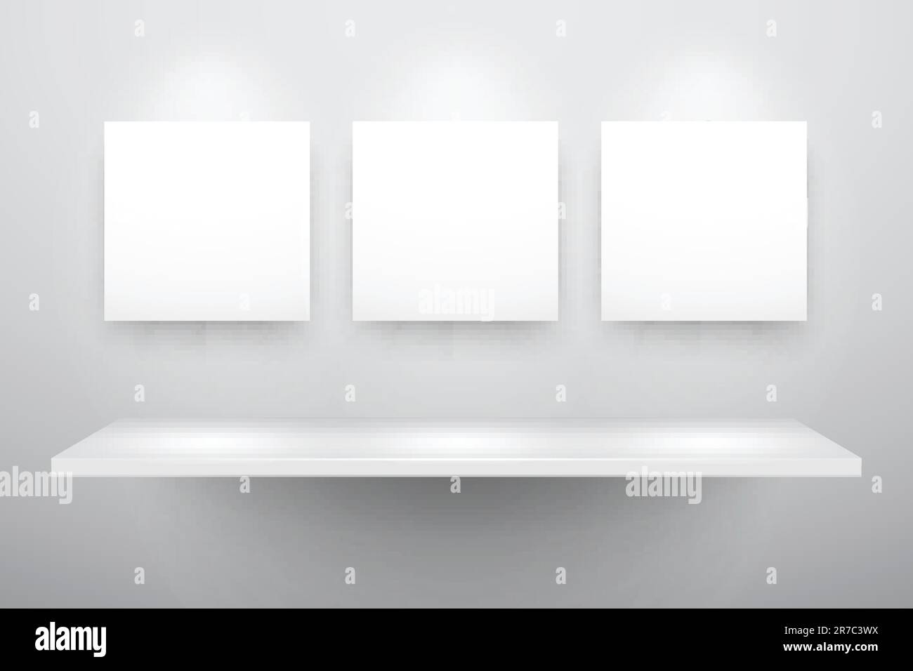 Picture frames shelf store Stock Vector Images - Alamy