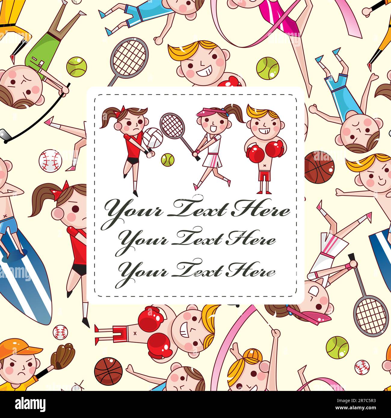 cartoon sport player card Stock Vector Image & Art - Alamy