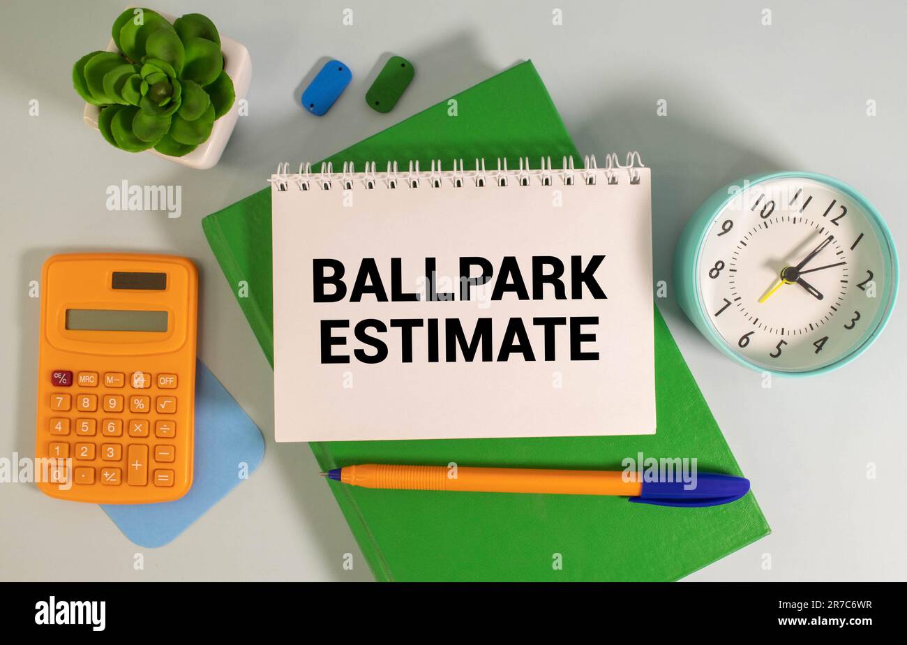 Business Concept Open Notepad With Text On Calendar BALLPARK Business concept open notepad with text on calendar ballpark