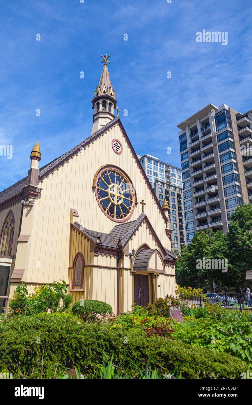 The heritage Church of our Lord in Victoria British Columbia Canada Stock Photo