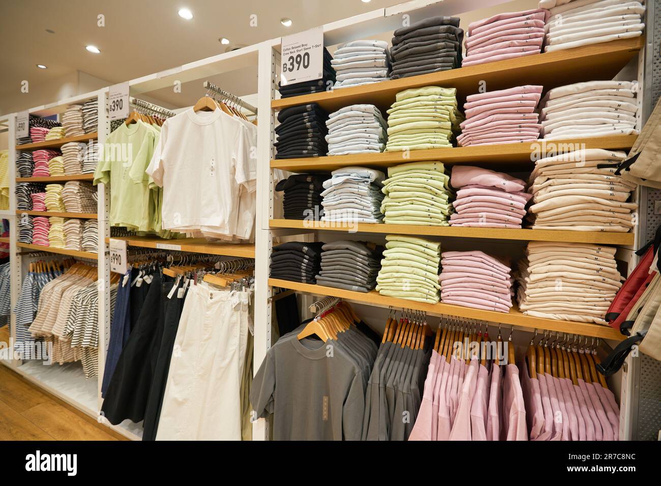 BANGKOK, THAILAND CIRCA JANUARY, 2020 apparel displayed at Uniqlo