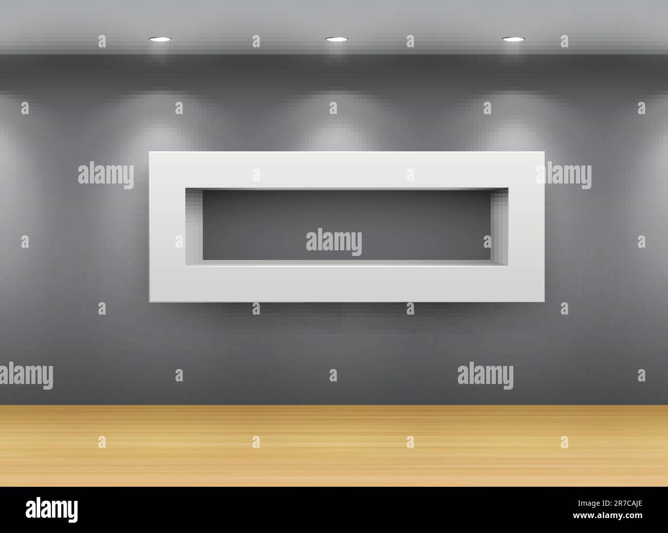 Gallery Interior with empty shelf on wall Stock Vector Image & Art - Alamy