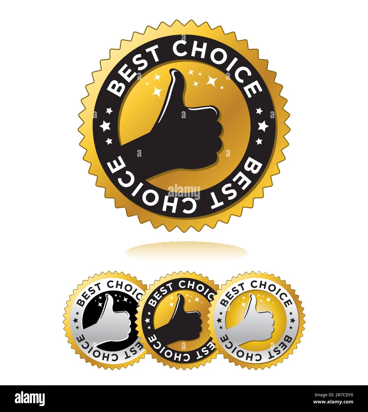 Vector illustration set of four award stylish Best Choice labels