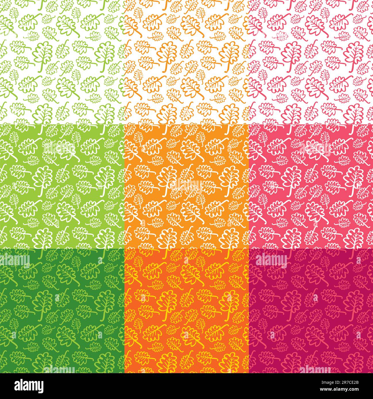 Seamless pattern from leaves of different colors Stock Vector