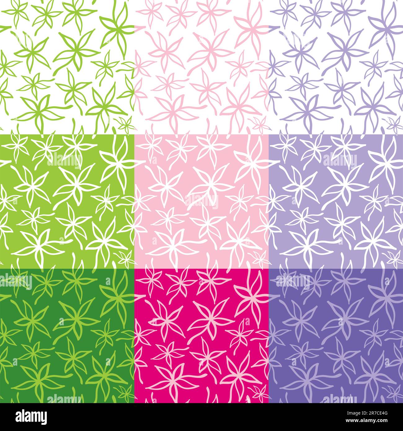 Seamless pattern from leaves of different colors Stock Vector