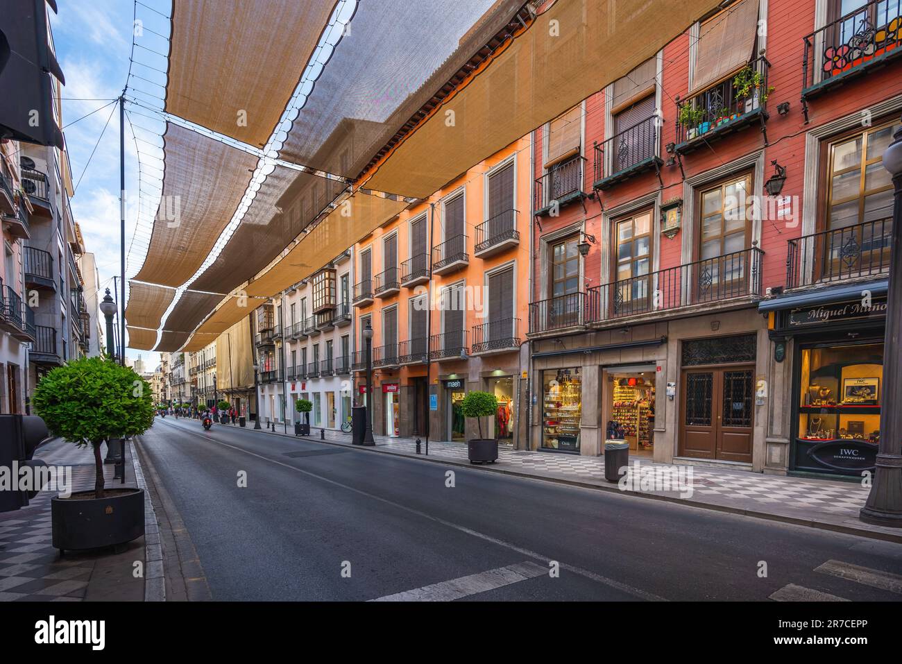 Reyes Catolicos Street - Granada, Andalusia, Spain Stock Photo
