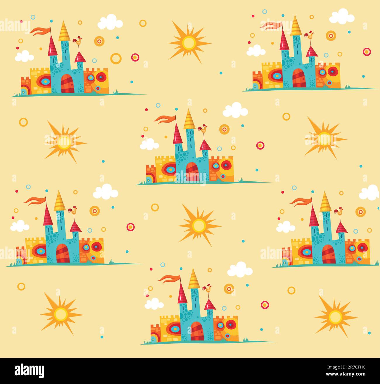 vector illustration of a castle background Stock Vector Image & Art - Alamy