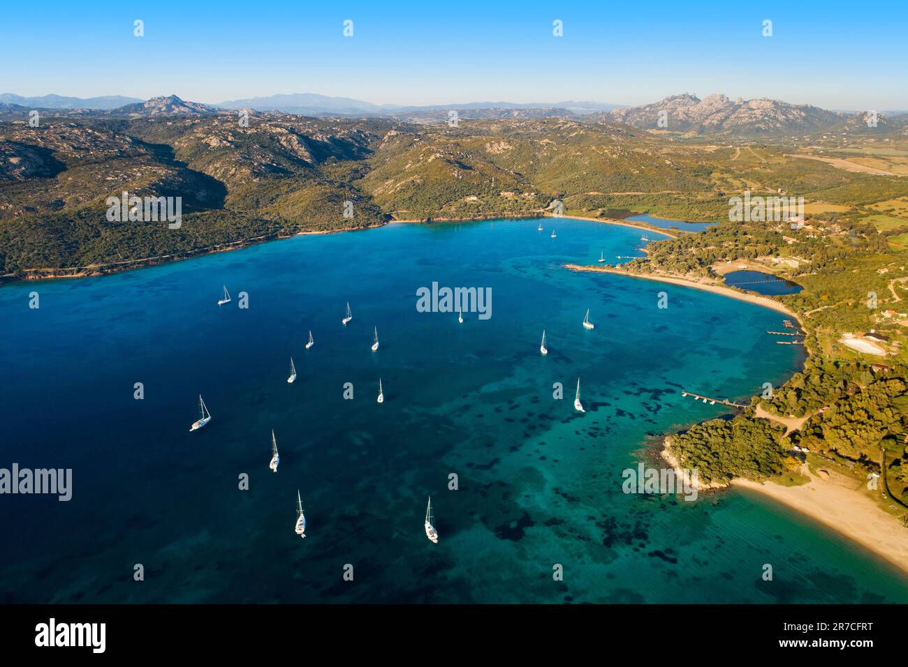Italy Palau Sardinia - Mediterranean Sea,Spiaggia del Golfo,Capo DOrso Stock Photo