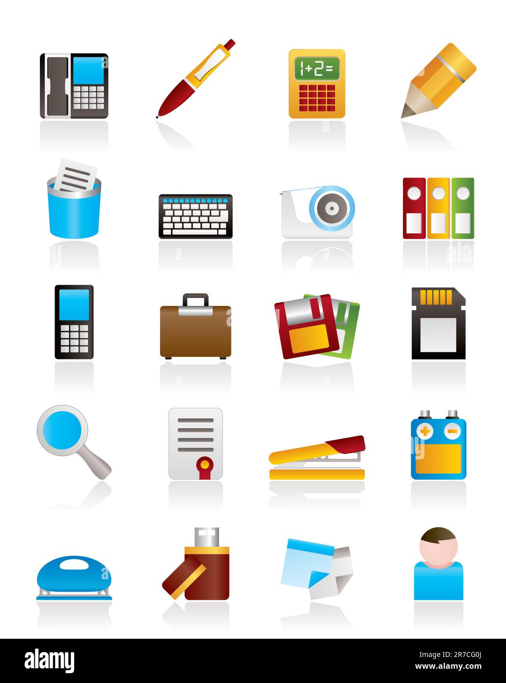 Office tools Icons vector icon set 3 Stock Vector Image & Art Alamy