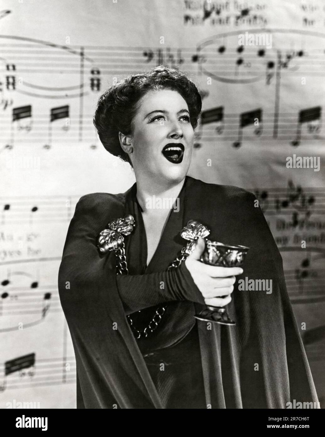 New York, New York,  1948 Wagnerian soprano Helen Traubel will appear in the Metropolitan Opera's production of  'Die Walkure' in April. Stock Photo