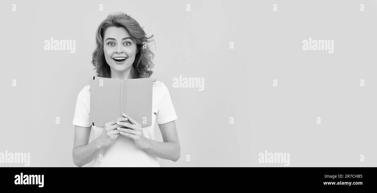 Student or female teacher with book. education and knowledge. woman