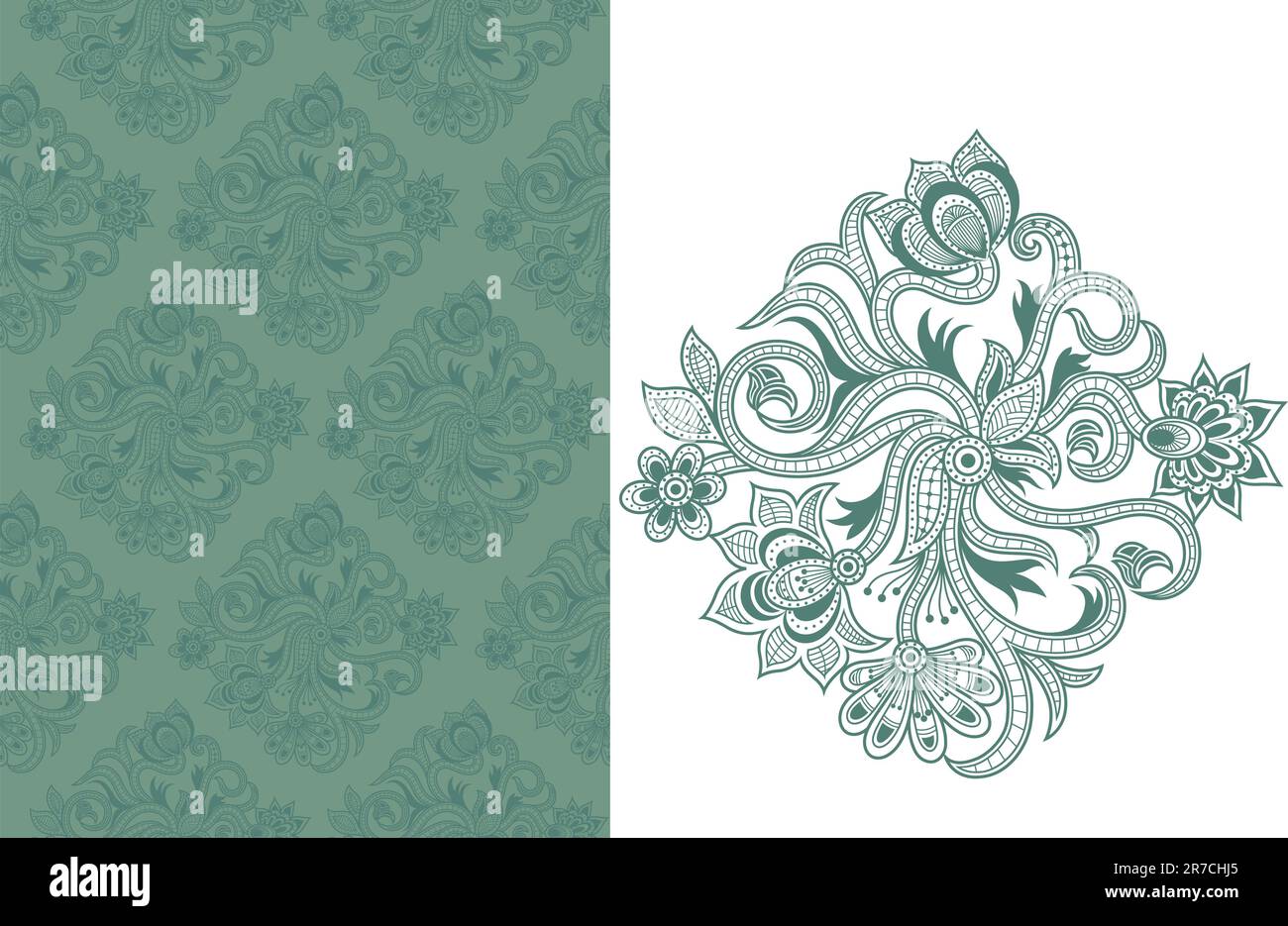 Illustration of seamless floral pattern in asian style Stock Vector ...