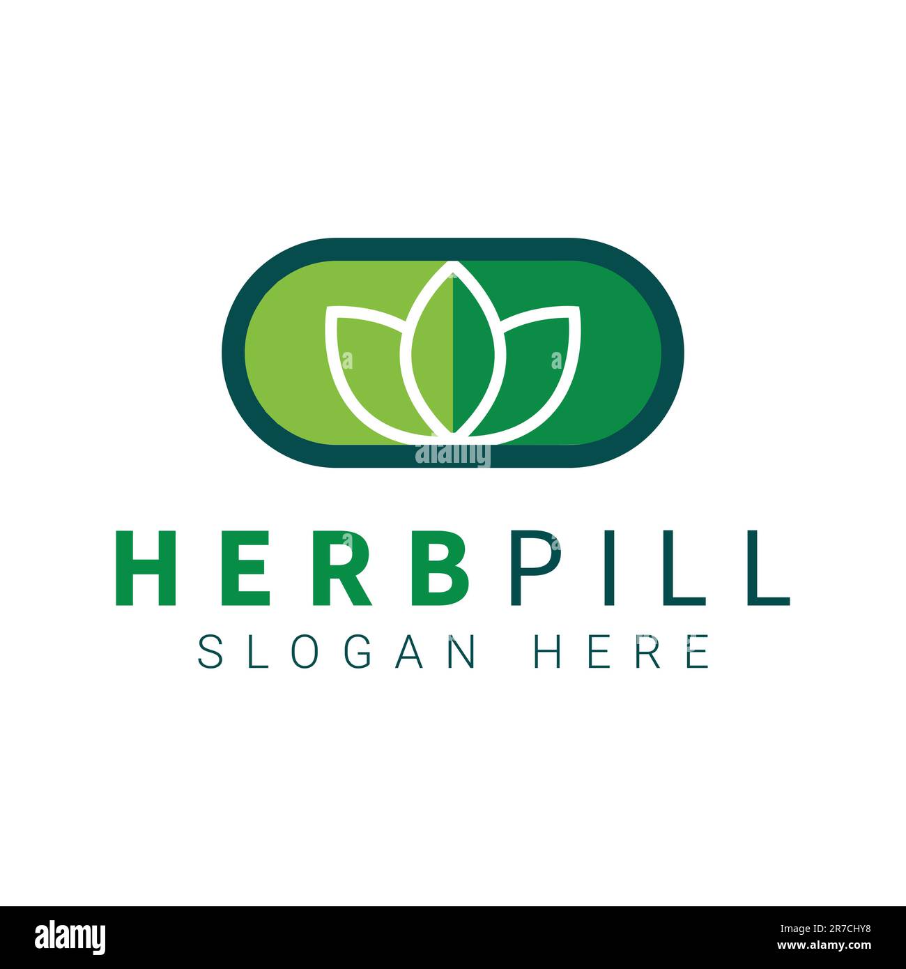 Herb Pill Logo Design Natural Medicine Homeopathic Medicine Logotype