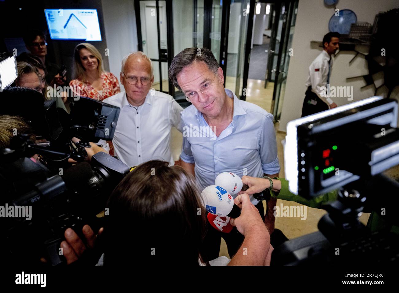Mark Rutte Meat THE HAGUE - Prime Minister Mark Rutte and Minister Piet Adema ...