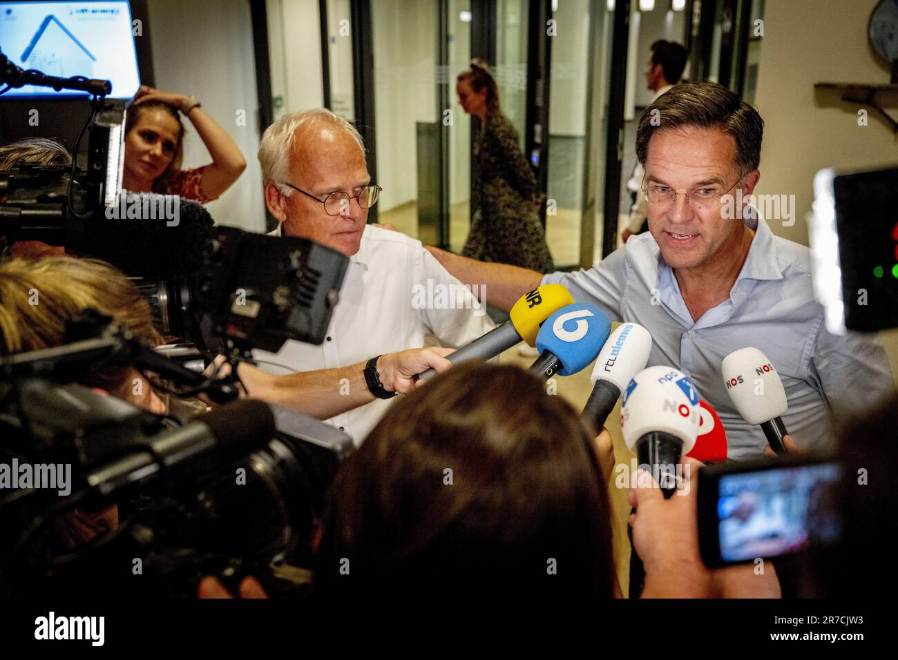 Mark Rutte Meat THE HAGUE - Prime Minister Mark Rutte and Minister Piet Adema ...