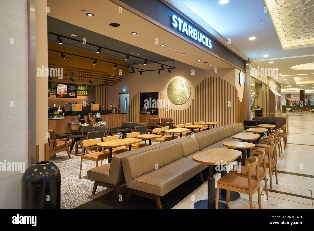 ABU DHABI, UAE CIRCA JANUARY, 2020 Starbucks Coffee seen in Abu