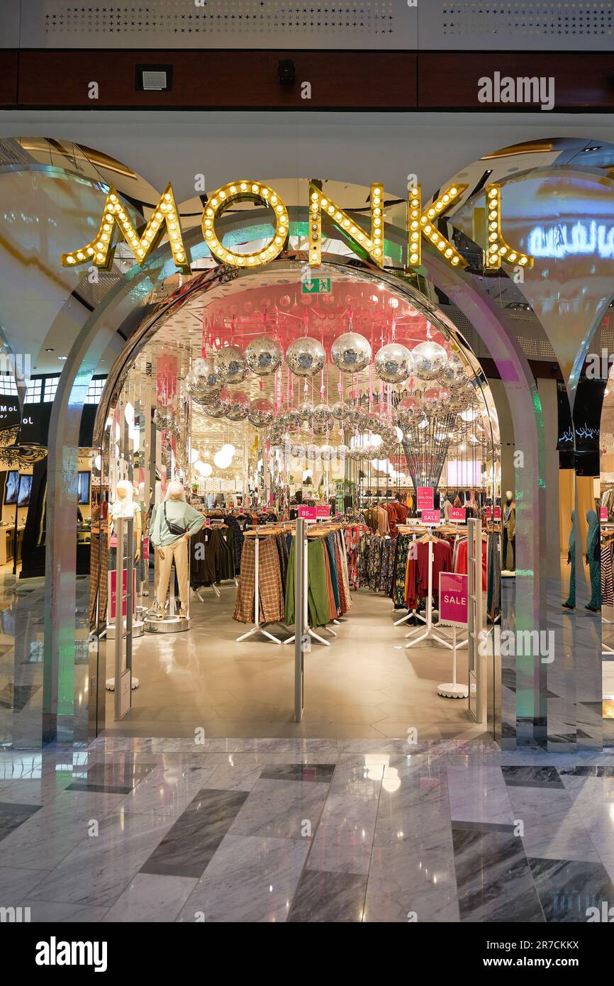 ABU DHABI, UAE - CIRCA JANUARY, 2020: entrance to Monki store at shopping center in Abu Dhabi. Stock Photo