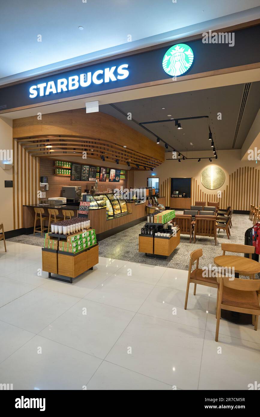 ABU DHABI, UAE CIRCA JANUARY, 2020 Starbucks Coffee seen in Abu