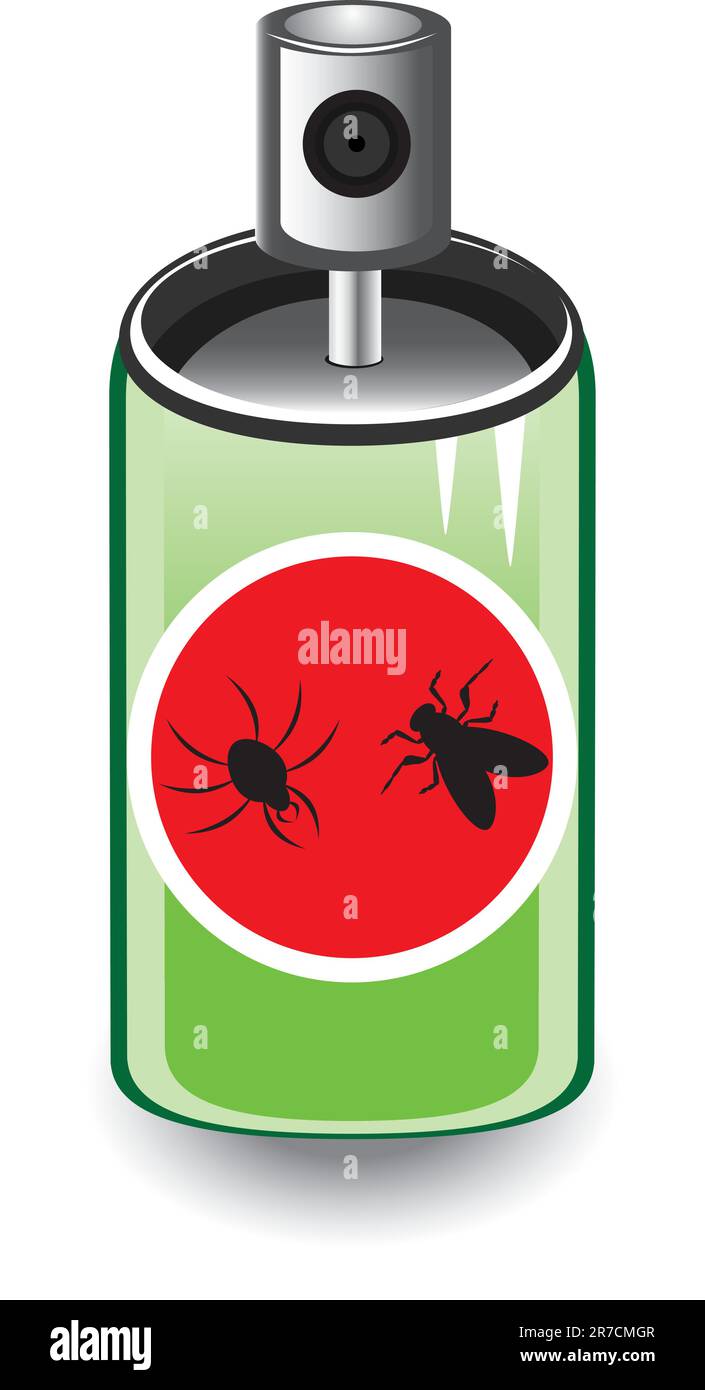 Insect spray. Illustration on white background Stock Vector