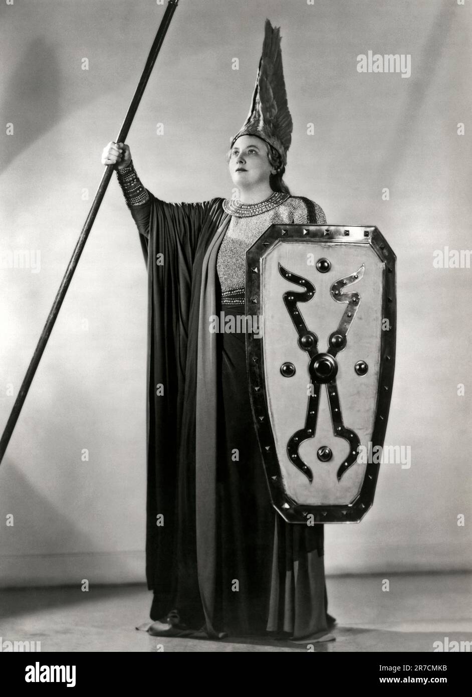 New York, New York,  c 1949 Wagnerian opera soprano Helen Traubel in the role of Brünhilde in 'Die Walkure'. Stock Photo
