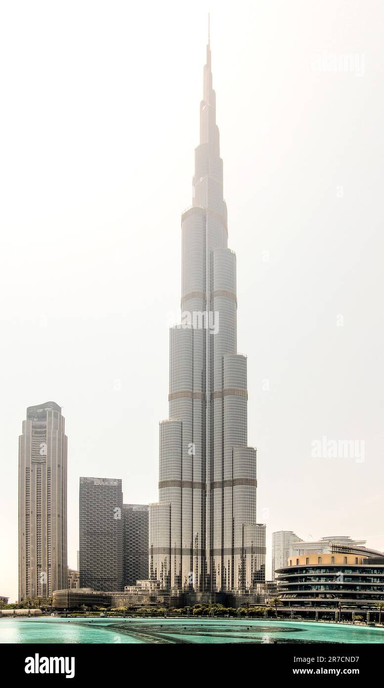 Burj Khalifa or Burj Dubai the highest building in the World, Dubai, UAE Stock Photo