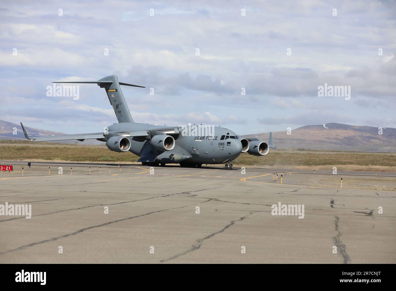 An Alaska Air National Guard C-17 Globemaster III from the 144th ...