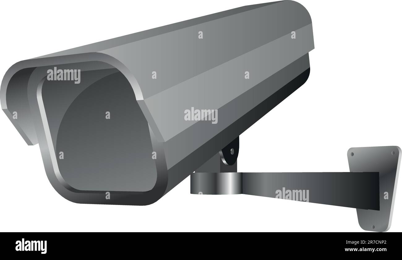 detailed vector illustration of a security camera Stock Vector