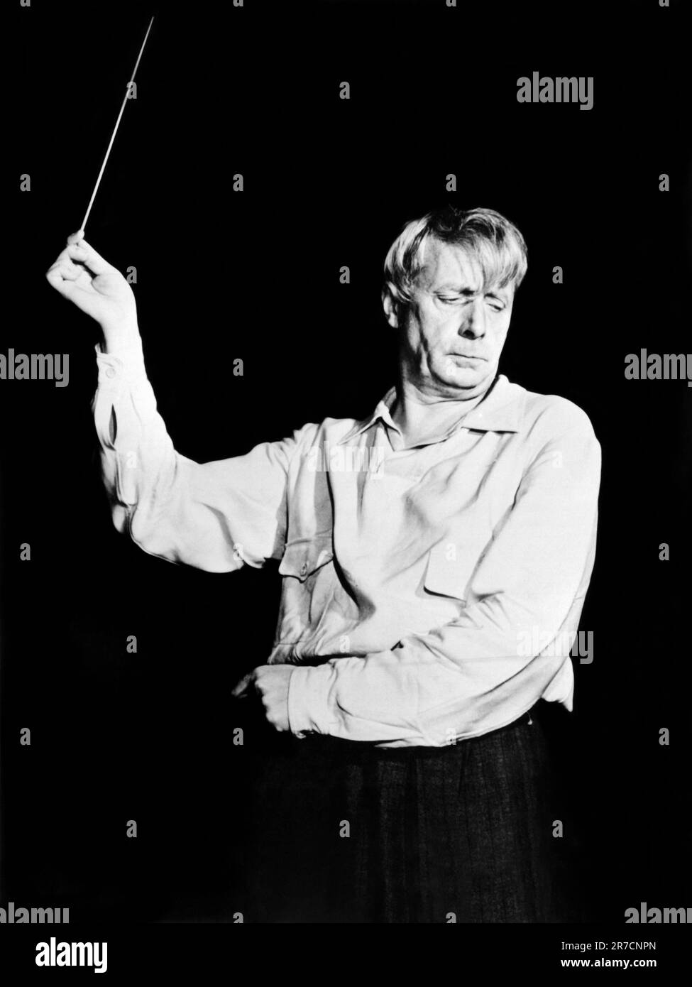 Boston, Massachusetts, September, 1949 Charles Munch, conductor of the Boston Symphony Orchestra. Stock Photo