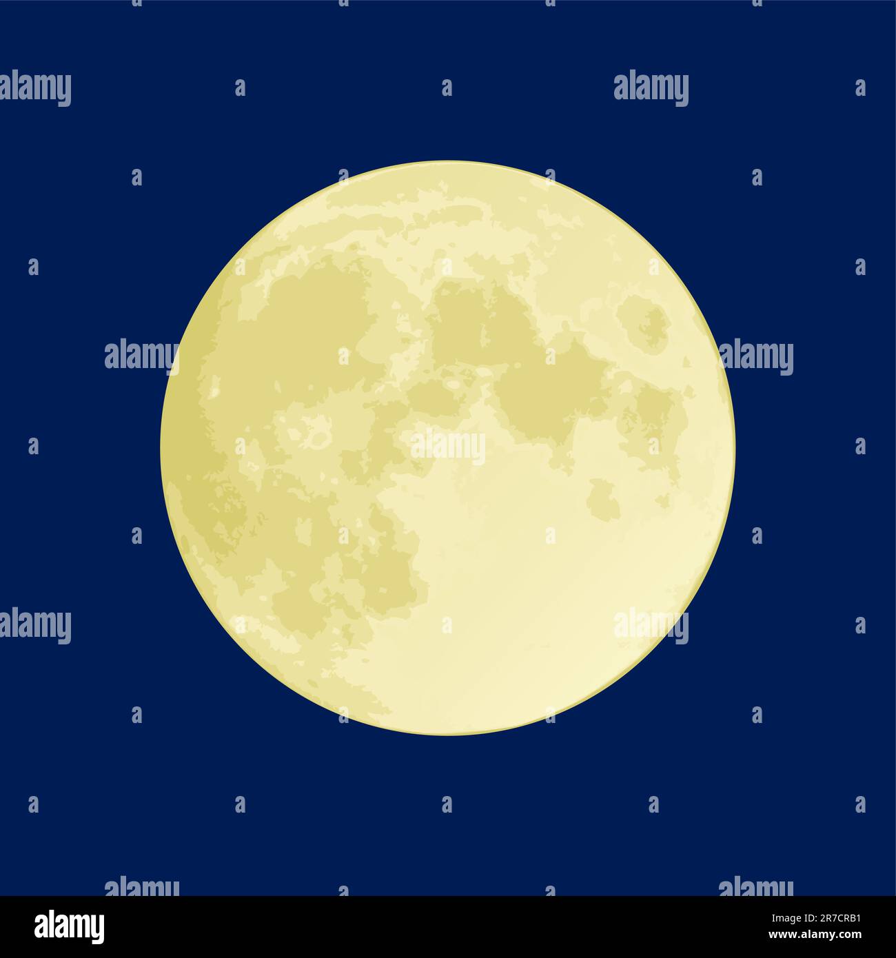 Illustration of a full moon on a dark blue sky Stock Vector Image & Art ...
