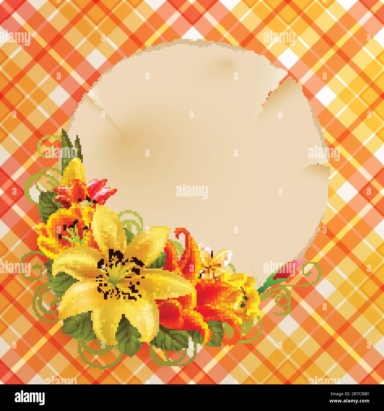 greeting card with flowers and place for text Stock Vector Image & Art ...