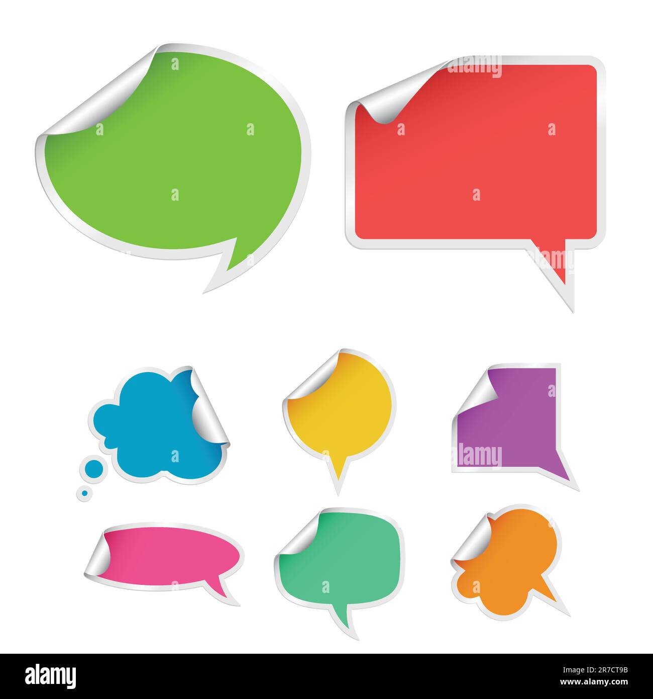 Set of colorful bubbles for speech Stock Vector Image &amp; Art - Alamy