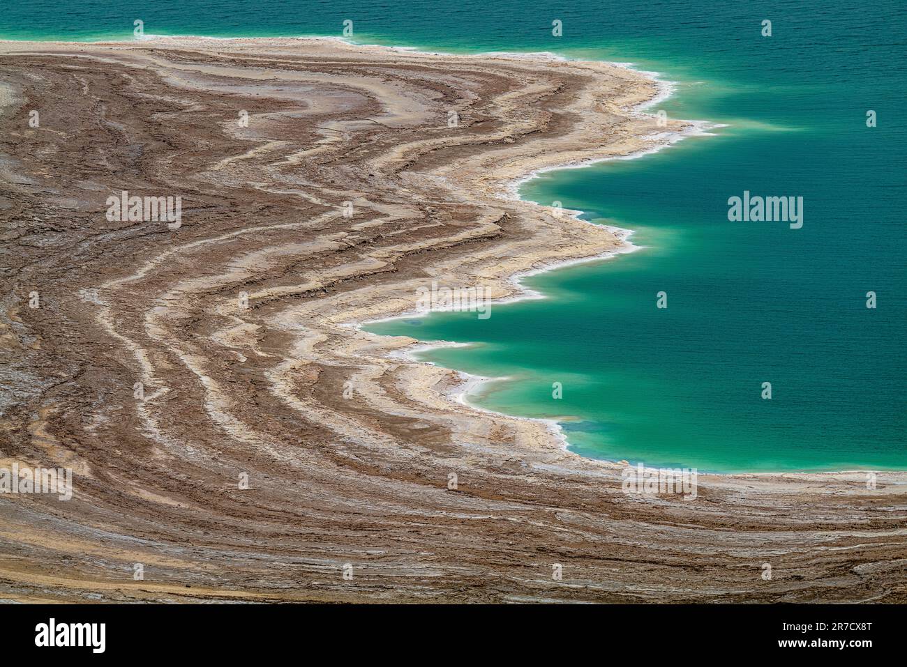 DEAD SEA SHORE METZOKE DRAGOT ISRAEL Stock Photo
