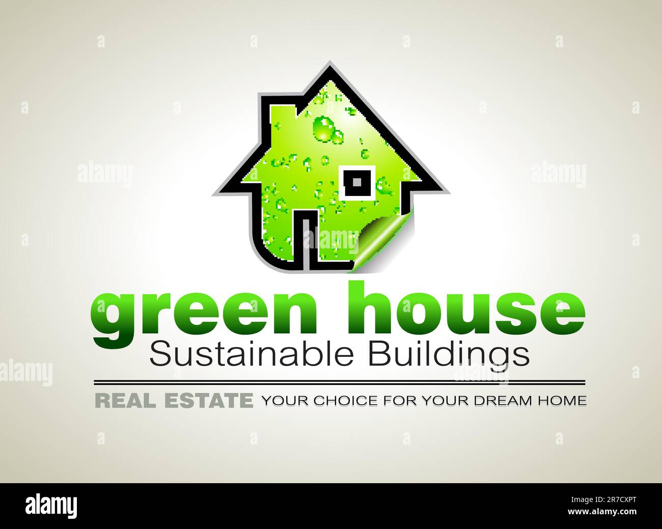 Concept of REAL ESTATE Ecology constructions Flyer Stock Vector